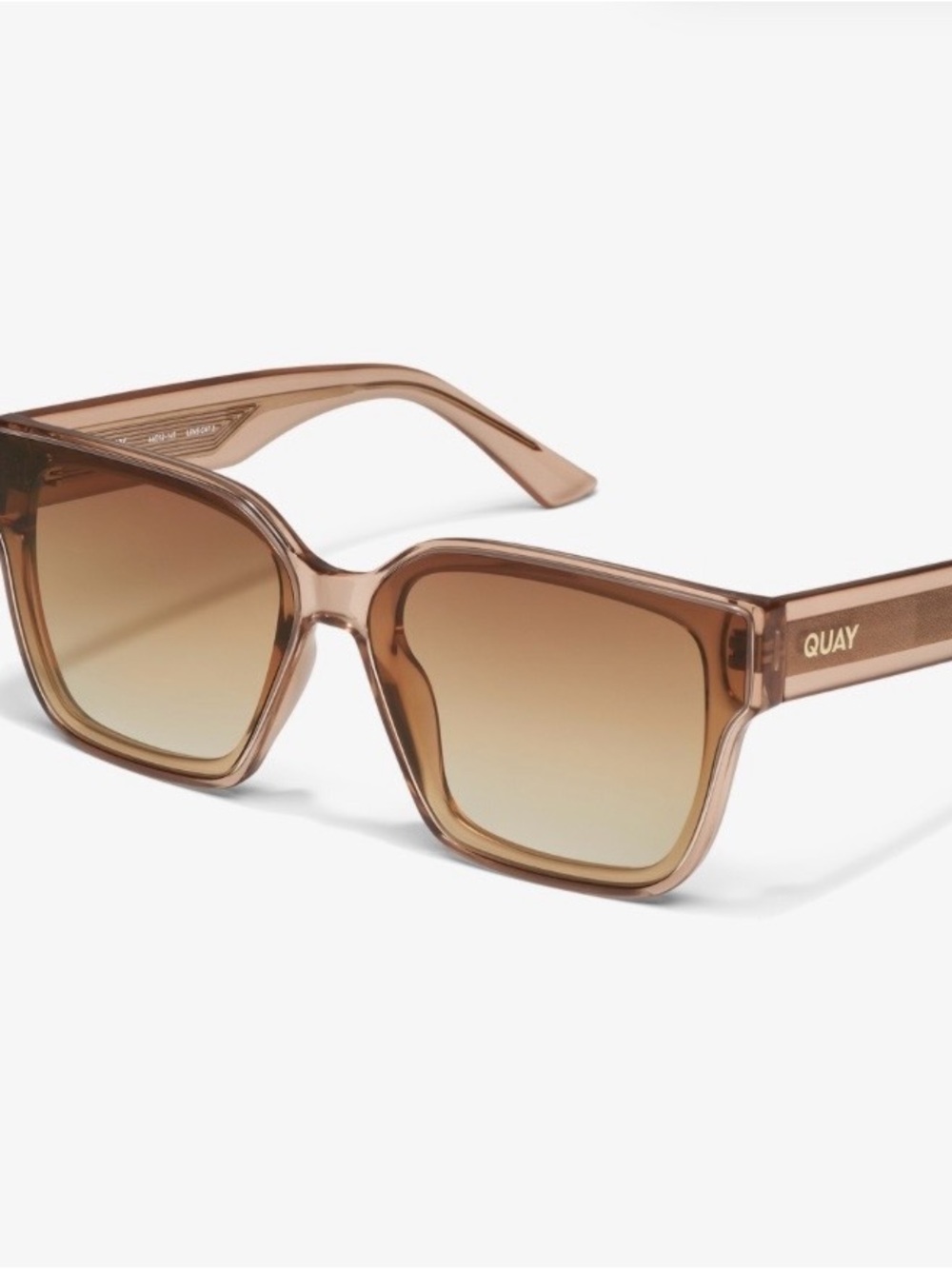 Quay “Drive-In” Cat-Eye Sunglasses w/ UV Protection Color:OAT/SEPIA  NWT
